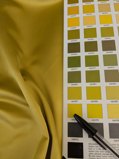 78 EV47 Square Scalamandre Holly Mustard Yellow Cotton Polyester Plain Solid 27"x27"