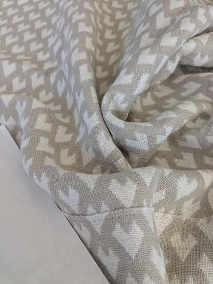 83 EV47 Square Scalamandre Bolonia Cloud Light Brown Cream Linen Small Scale 26"x26"