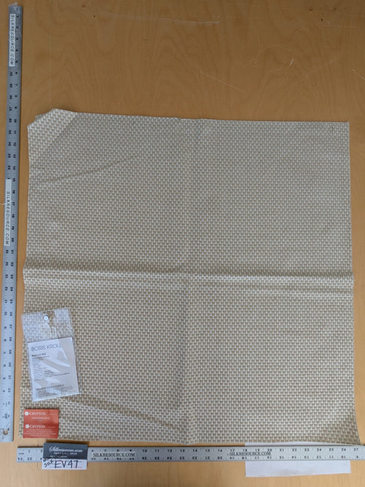 84 EV47 Square Scalamandre Boris Kroll Berkshire Weave Sand Beige Small Scale Texture Cotton