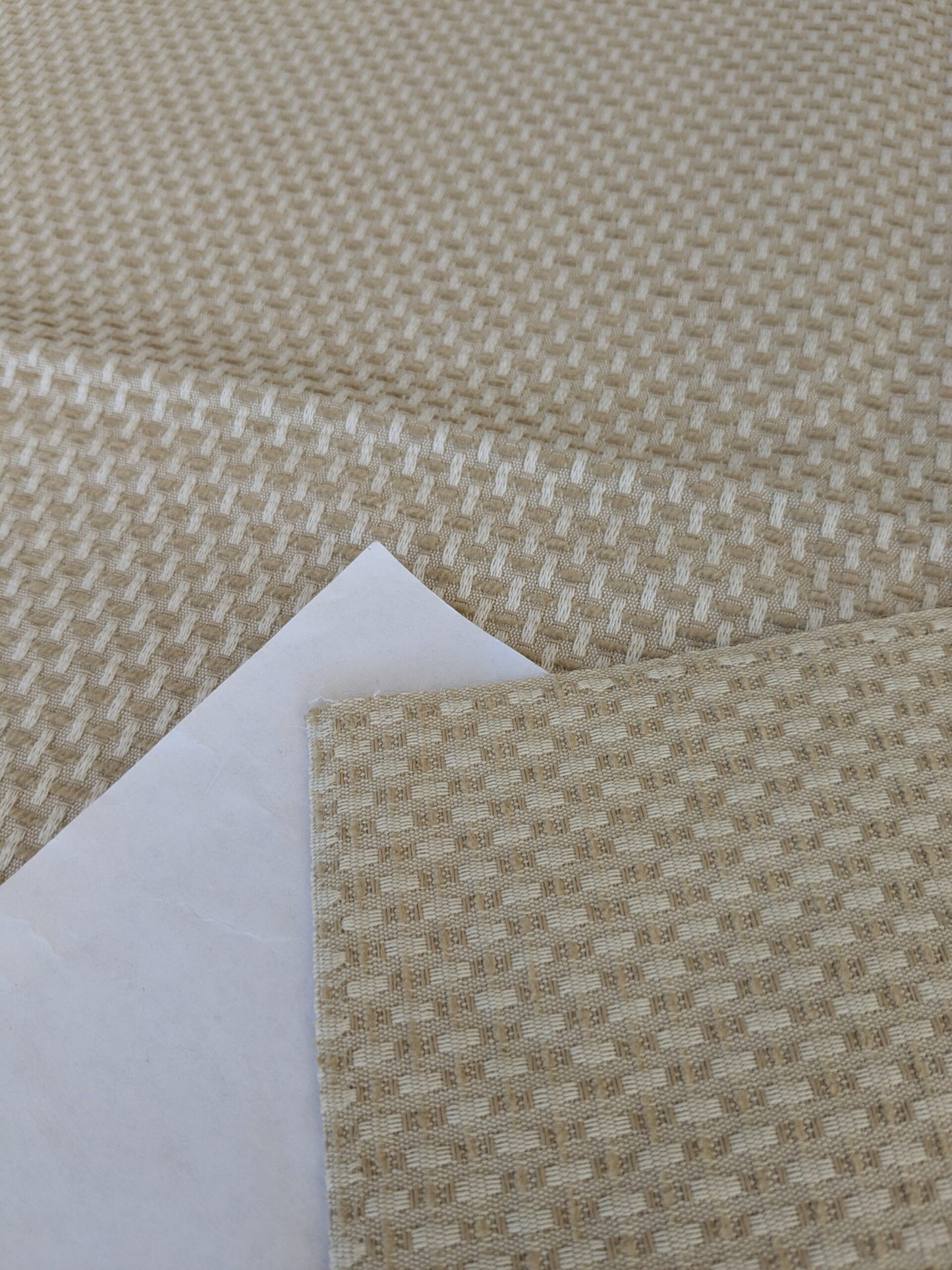 84 EV47 Square Scalamandre Boris Kroll Berkshire Weave Sand Beige Small Scale Texture Cotton