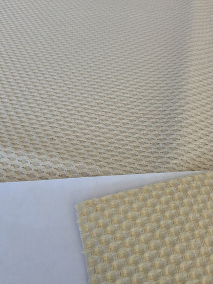 85 EV47 Square Scalamandre Boris Kroll Cortland Weave Ecru Cream White Jacquard Small Scale Texture 22"x27"