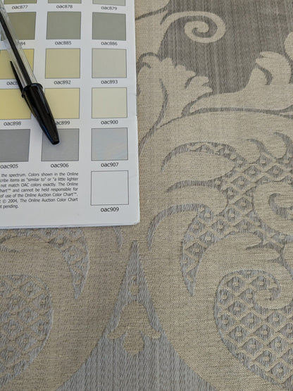 90 EV47 Square Lelievre Paris Grambois Argent Gray Damask Renaissance Gray Historic MSRP USD712/y