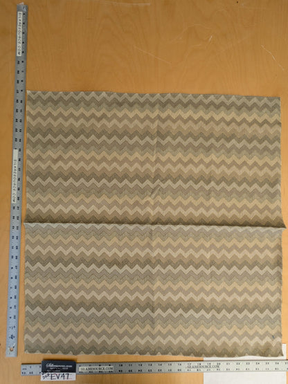 90 EV47 Square Scalamandre Polluce Brown Lampas Chevron Cotton MSRP USD300+/y 26"x26"