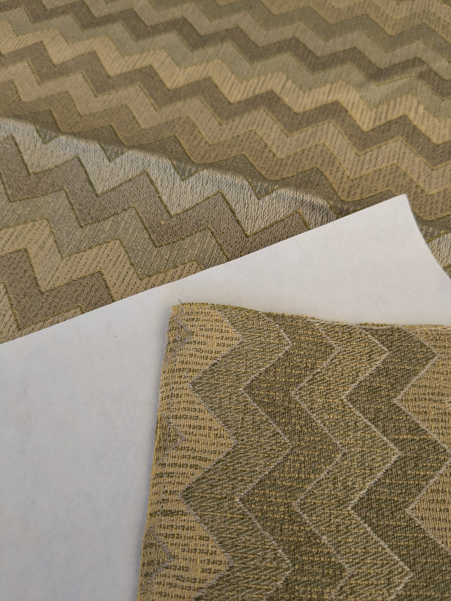 90 EV47 Square Scalamandre Polluce Brown Lampas Chevron Cotton MSRP USD300+/y 26"x26"