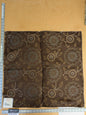 136 EV47 Square Scalamandre Fonthill Kasumi Chocolate Medallion Floral Cotton Silk
