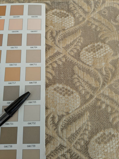 94 EV47 Square Scalamandre Boutonniere Driftwood Renaissance Small Scale Berry Gray USD 402/y 26"x26"