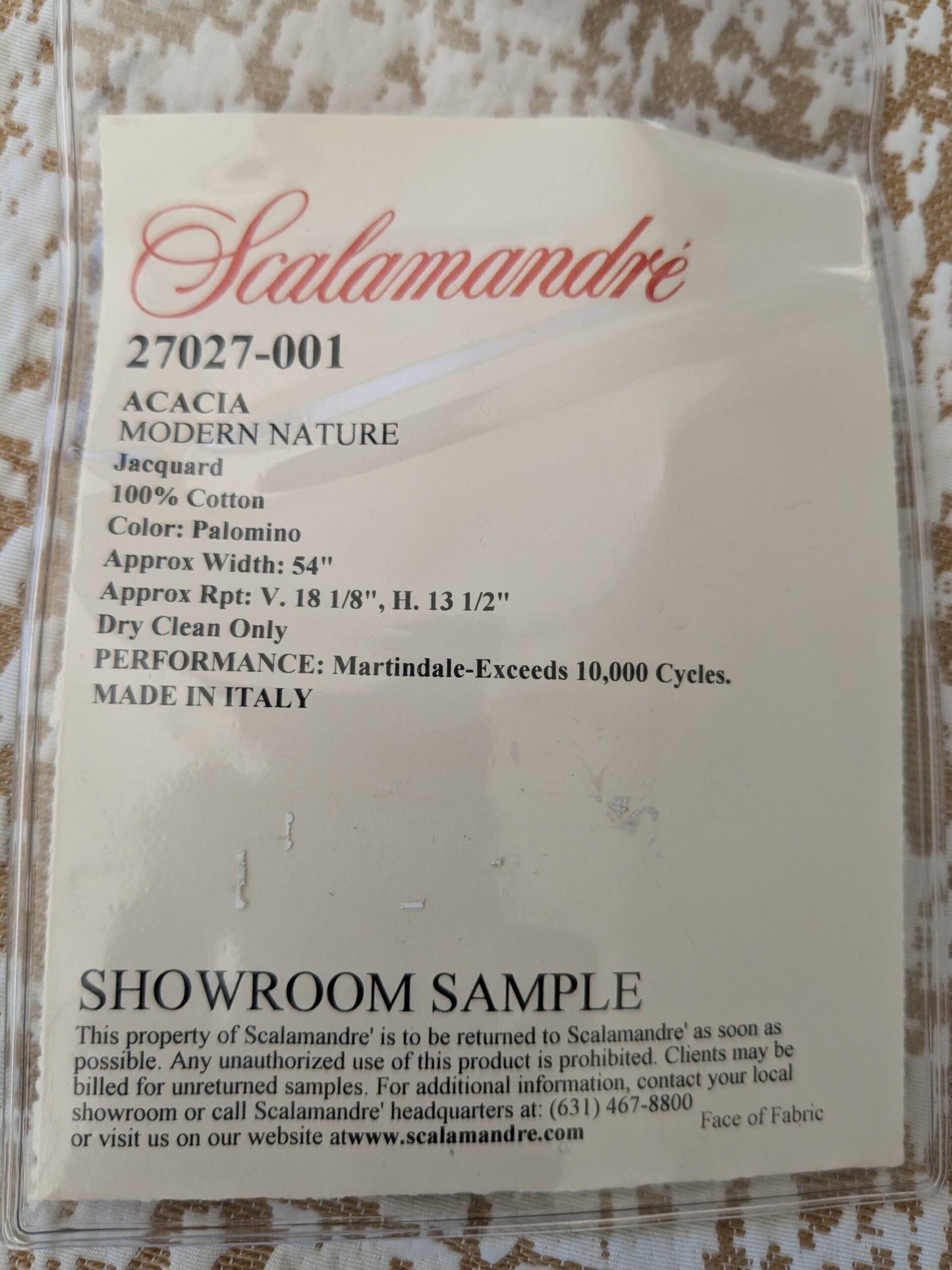 96 EV47 Square Scalamandre Acacia Palomino Gold White Cotton Jacquard Abstract Small Scale Textures