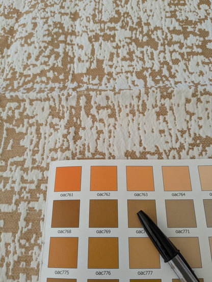 96 EV47 Square Scalamandre Acacia Palomino Gold White Cotton Jacquard Abstract Small Scale Textures