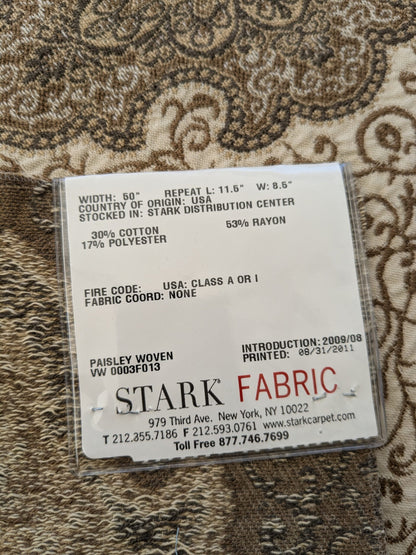 97 EV47 Square Scalamandre Fonthill Amaya Ivory Multi Medallion Paisley Woven Renaissance Diamond