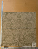 98 EV47 Square Scalamandre Old World Weavers Figino Beige on Celadon Renaissance Medallion Damask  26"x26"