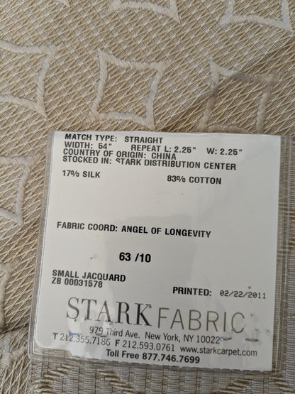 101 EV47 Square Scalamandre Grey Watkins Gabriel Grey Diamond Ogee Geometric Cotton