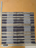 107 EV47 Square Scalamandre Abstract Ikat Blue Gray Stripe