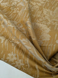 114 EV47 Square Scalamandre Colony Fabrics Villa Ada Gold Damask Floral Foliage Jacquard Cotton Viscose