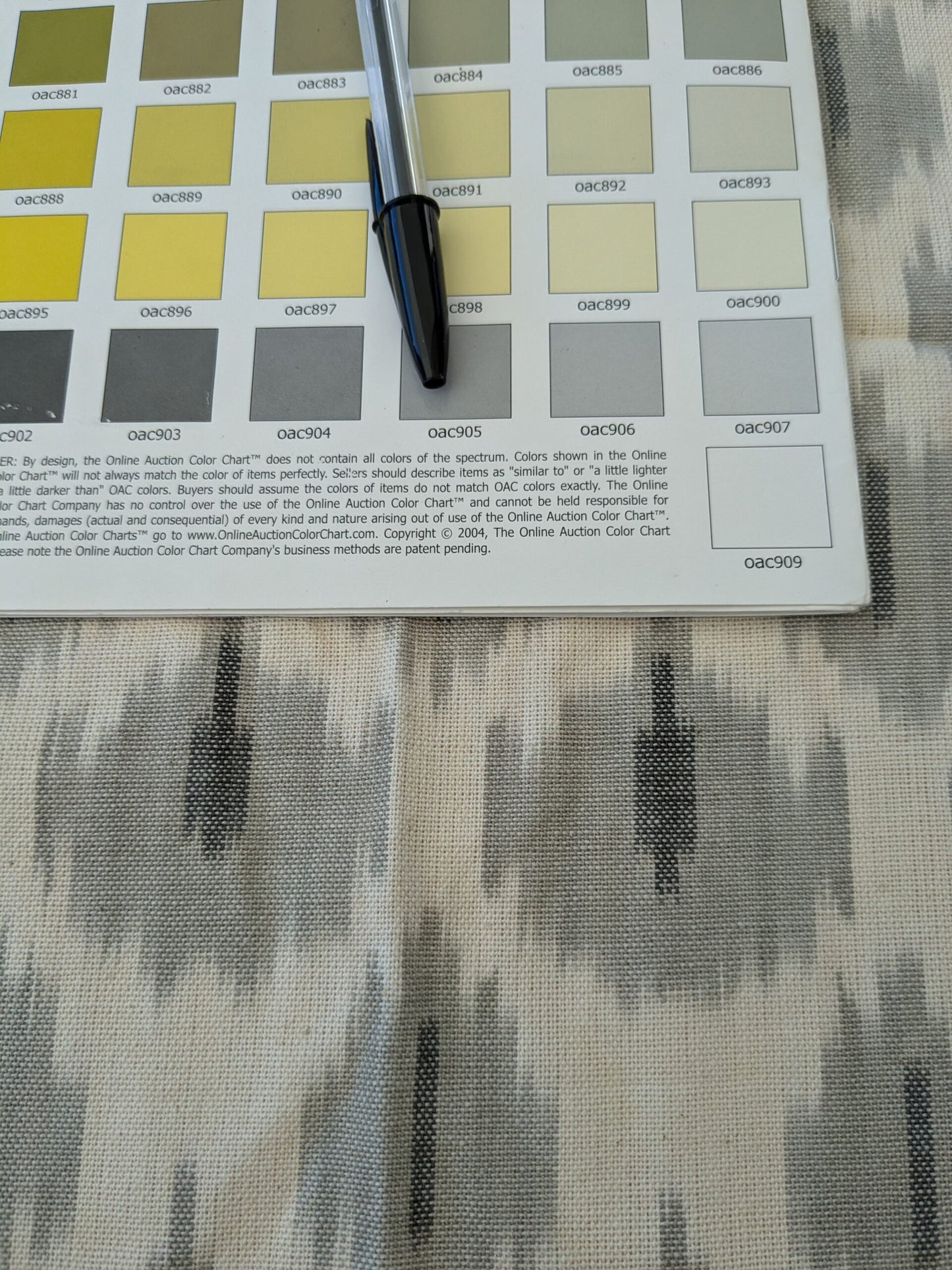 119 EV47 Square Scalamandre Amara Ikat Weave Stone Gray Cotton Hand Woven MSRP USD 150/Y