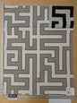 122 EV47 Square Scalamandre Grey Watkins Long Garden Grey Cream White Black Geometric MSRP USD156/y 35"x27"