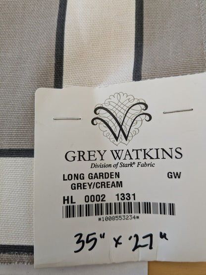 122 EV47 Square Scalamandre Grey Watkins Long Garden Grey Cream White Black Geometric MSRP USD156/y 35"x27"