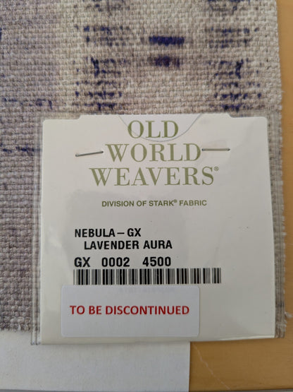 127 EV47 Square Scalamandre Nebula-Gx Lavender Aura Woven Abstract Stripe Ikat MSRP USD364/y 27" x 27"