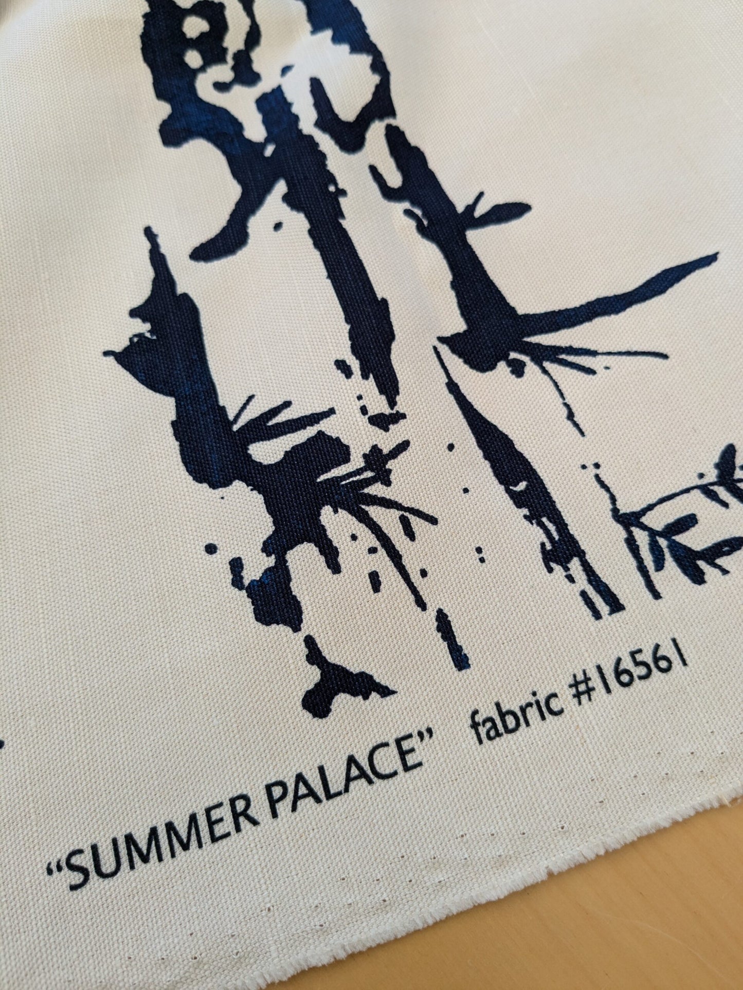 133 EV47 Square Scalamandre Summer Palace Porcelain Blue White Chinoiserie Scenic Toile MSRP USD 262/y 88"x 23"