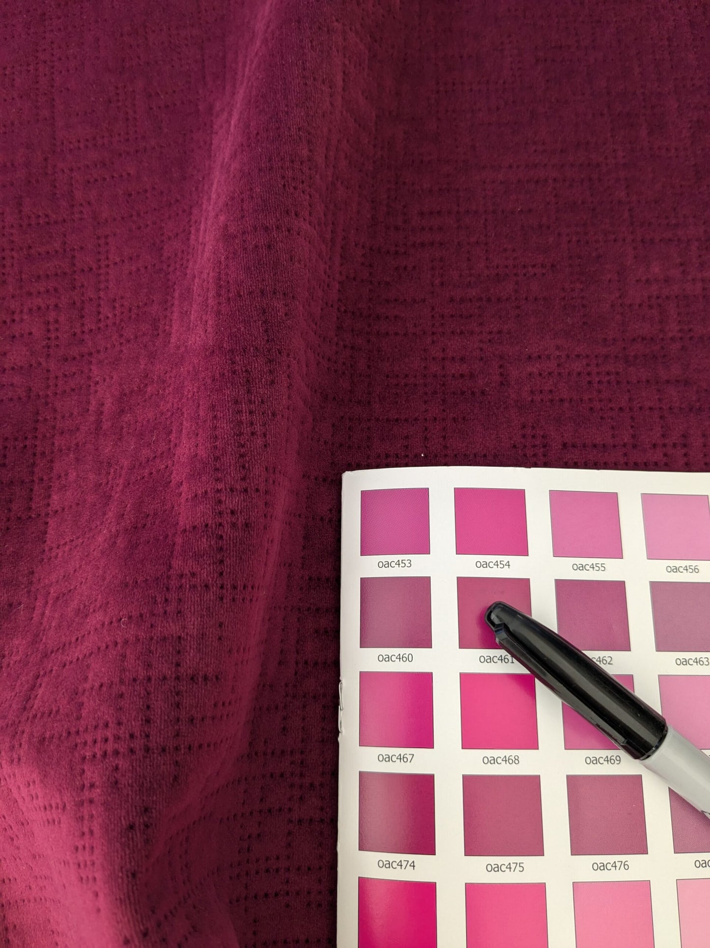 1 EV48 Square Scalamandre Aldeco Braille Velvet Solid Polyester Geometric Small Scale - 8 Pieces of Different Colorways