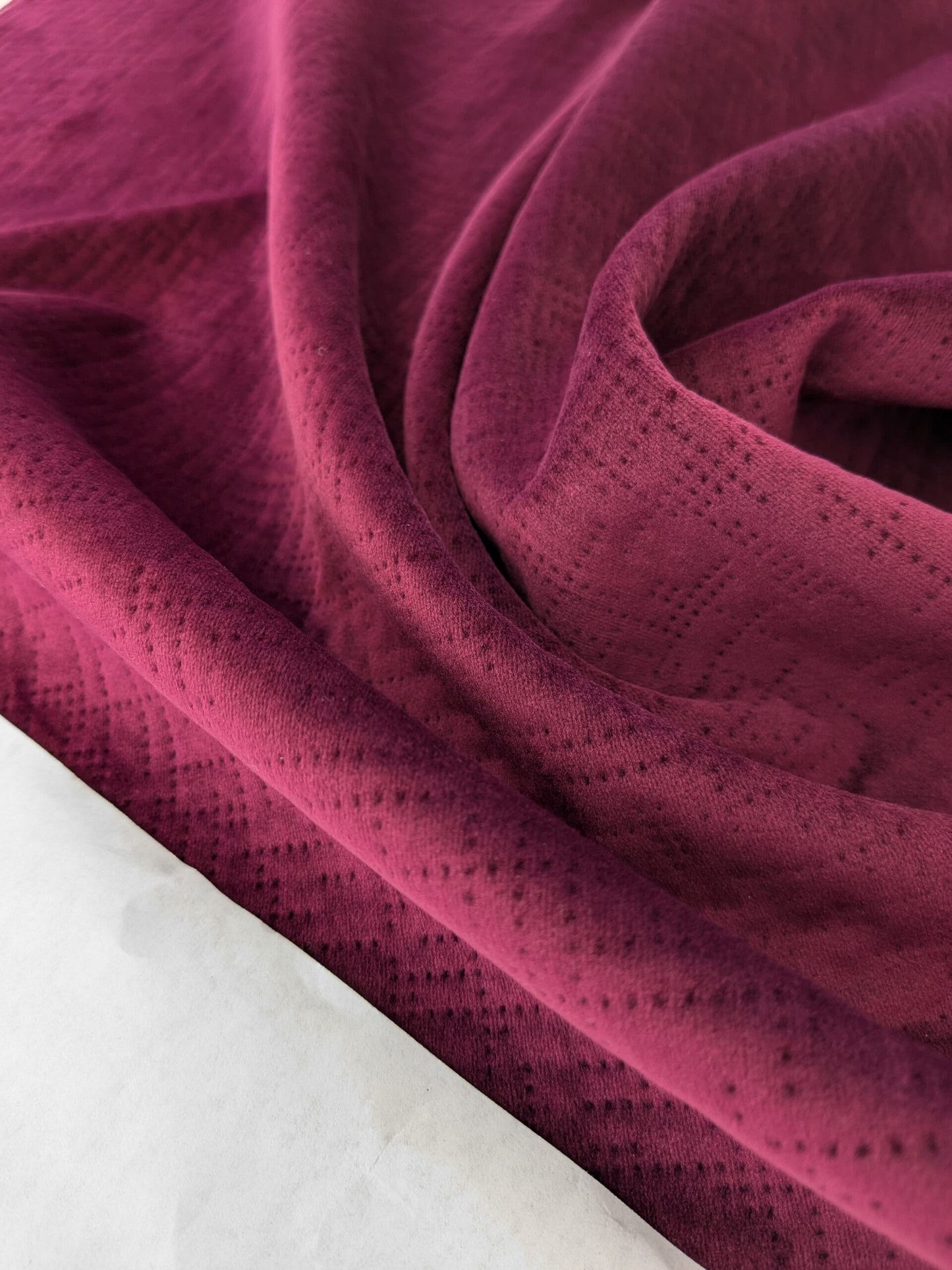 1 EV48 Square Scalamandre Aldeco Braille Velvet Solid Polyester Geometric Small Scale - 8 Pieces of Different Colorways