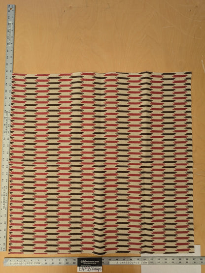 2 EV48 Square Scalamandre Shane Bordeauz Jacquard Cotton Geometric Reversible - 5 Pieces of Different Colorways