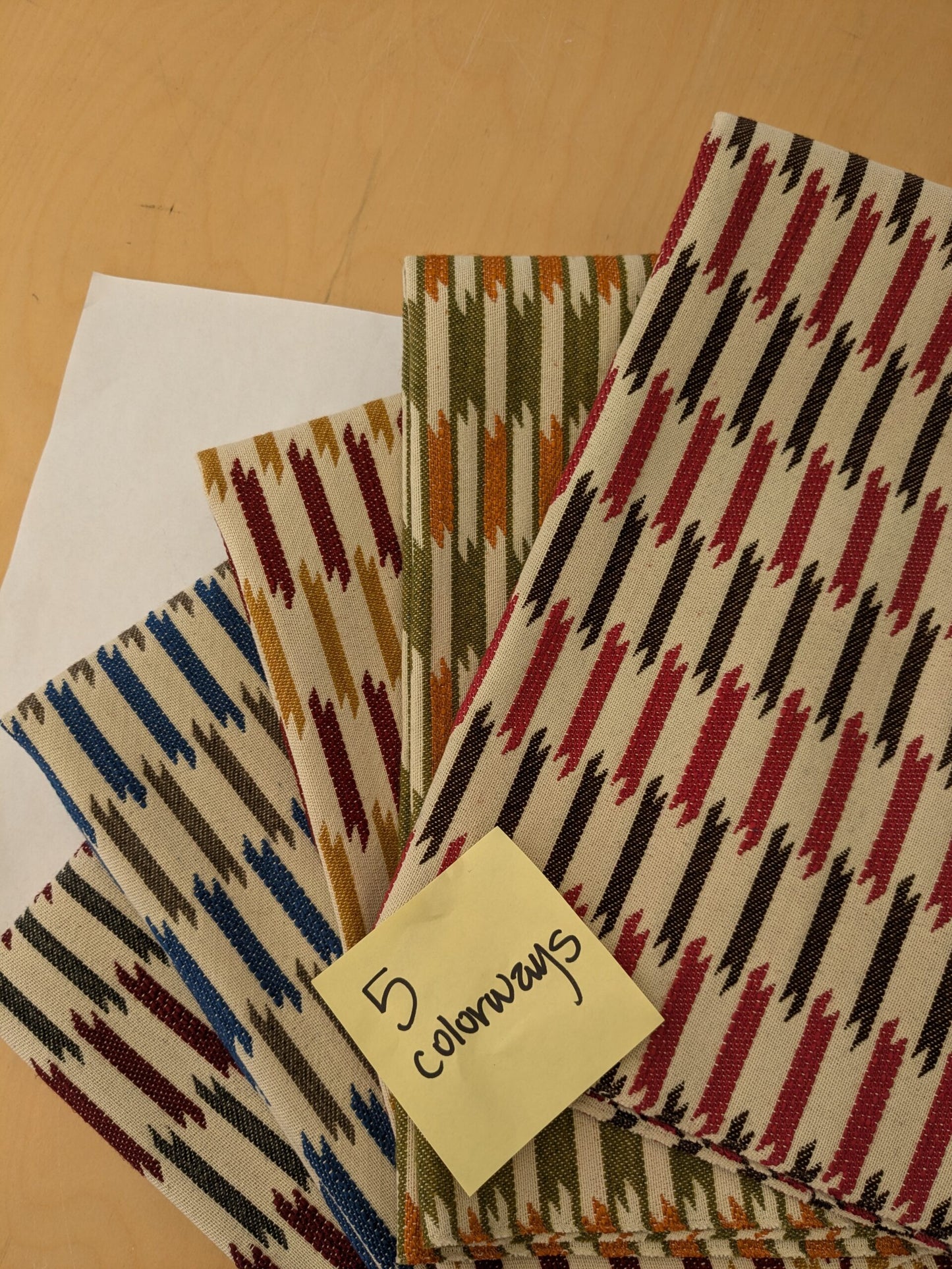 2 EV48 Square Scalamandre Shane Bordeauz Jacquard Cotton Geometric Reversible - 5 Pieces of Different Colorways