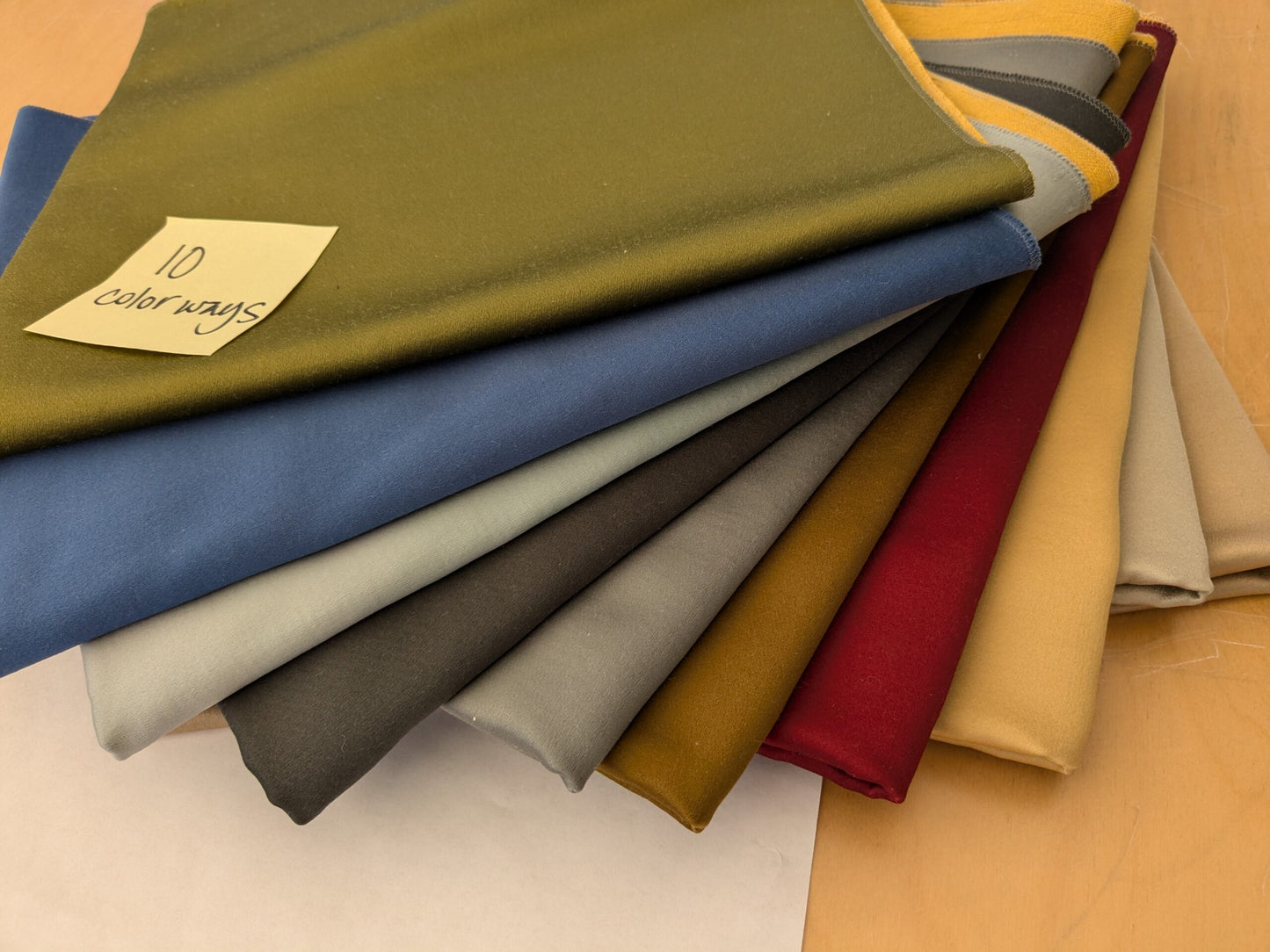 3 EV48 Square Scalamandre Solid Plain Silky Satin - 10 Pieces of Different Colorways
