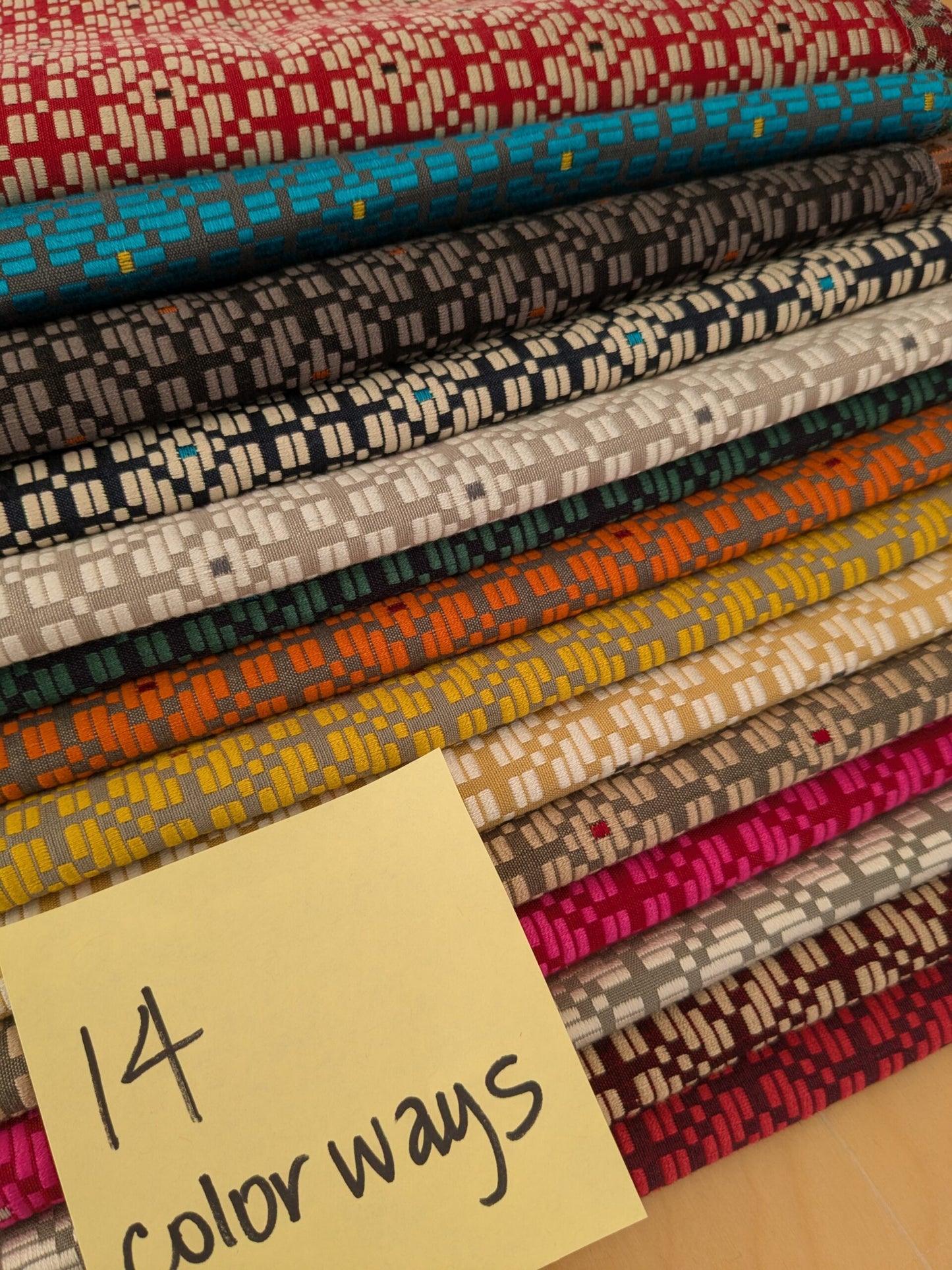 4 EV48 Square Scalamandre Lelievre Paris Palanquin Small Scale Texture - 14 Pieces of Different Colorways