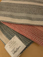 5 EV48 Square Scalamandre Old World Weavers Winfield Hall Bluefield Cotton Stripe  - 3 Pieces of Different Colorways 24"x26"