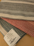 5 EV48 Square Scalamandre Old World Weavers Winfield Hall Bluefield Cotton Stripe  - 3 Pieces of Different Colorways 24"x26"