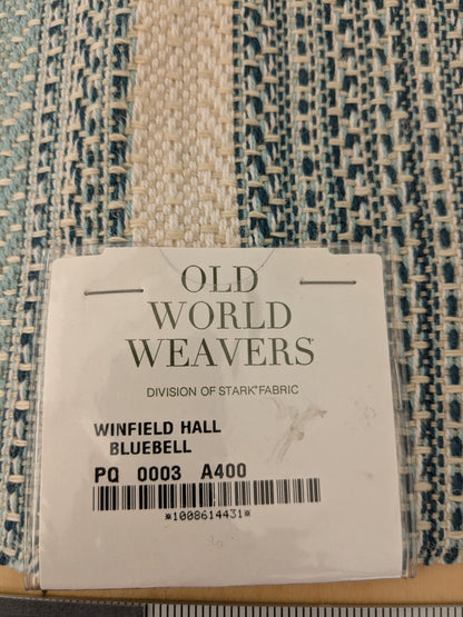 5 EV48 Square Scalamandre Old World Weavers Winfield Hall Bluefield Cotton Stripe  - 3 Pieces of Different Colorways 24"x26"