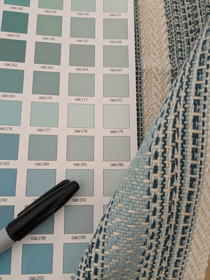 5 EV48 Square Scalamandre Old World Weavers Winfield Hall Bluefield Cotton Stripe  - 3 Pieces of Different Colorways 24"x26"