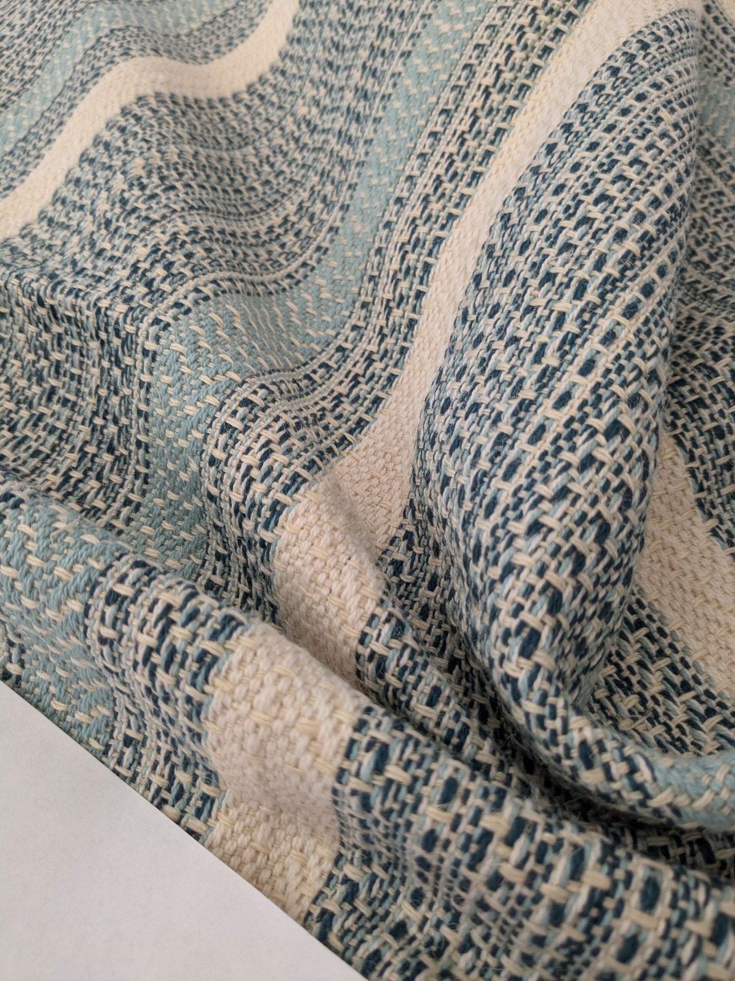 5 EV48 Square Scalamandre Old World Weavers Winfield Hall Bluefield Cotton Stripe  - 3 Pieces of Different Colorways 24"x26"