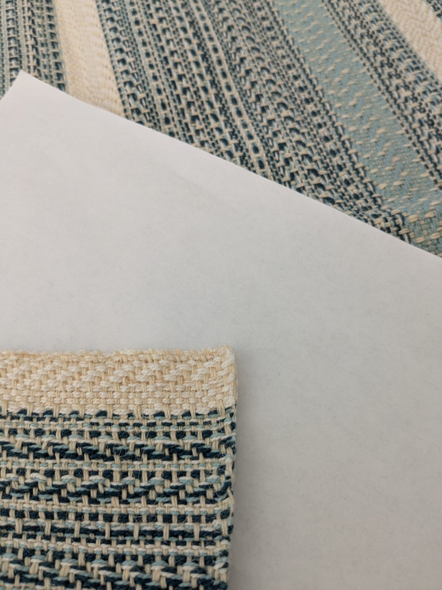 5 EV48 Square Scalamandre Old World Weavers Winfield Hall Bluefield Cotton Stripe  - 3 Pieces of Different Colorways 24"x26"