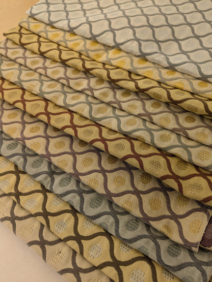 6 EV48 Square Scalamandre Diamond Ogee Pattern  - 10 Pieces of Different Colorways 26"x27"