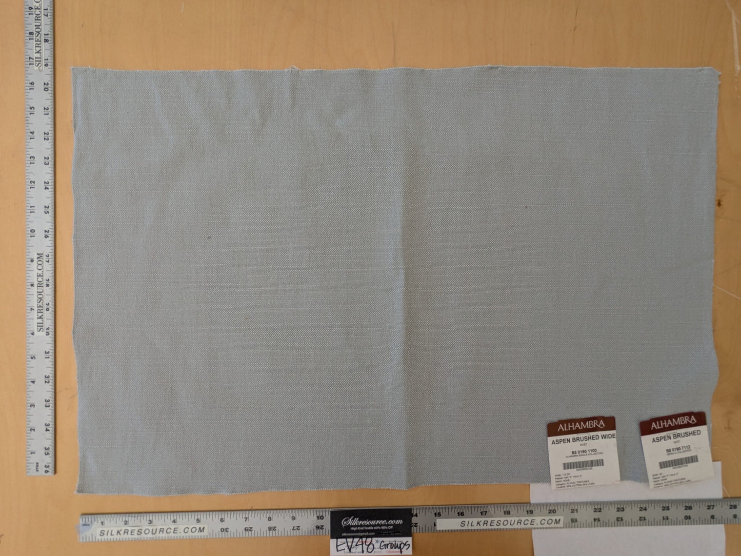 10 EV48 Square Scalamandre Alhambra Aspen Brushed Wide Solid Cotton Linen  -  10 Pieces of Different Colorways 17"x27"