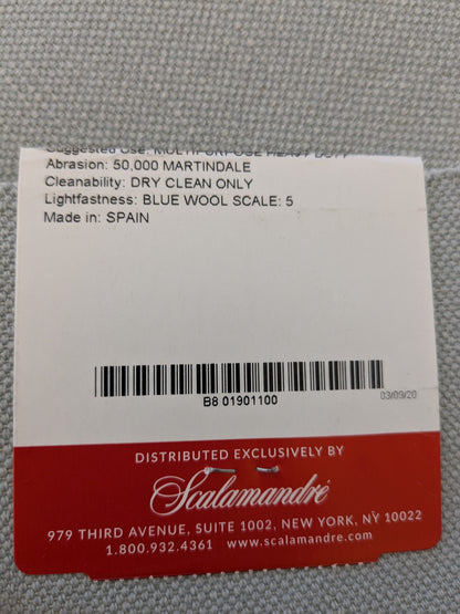 10 EV48 Square Scalamandre Alhambra Aspen Brushed Wide Solid Cotton Linen  -  10 Pieces of Different Colorways 17"x27"