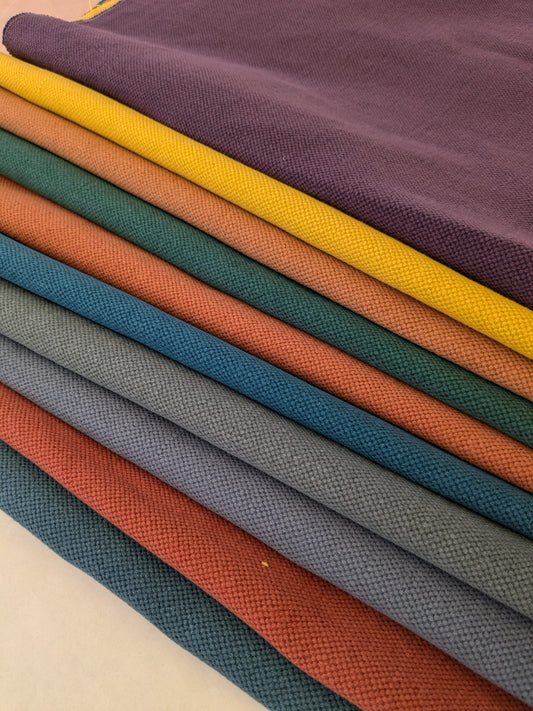 11 EV48 Square Scalamandre Alhambra Aspen Brushed Wide Solid Cotton Linen  -  10 Pieces of Different Colorways 17"x27"