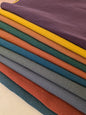11 EV48 Square Scalamandre Alhambra Aspen Brushed Wide Solid Cotton Linen  -  10 Pieces of Different Colorways 17"x27"