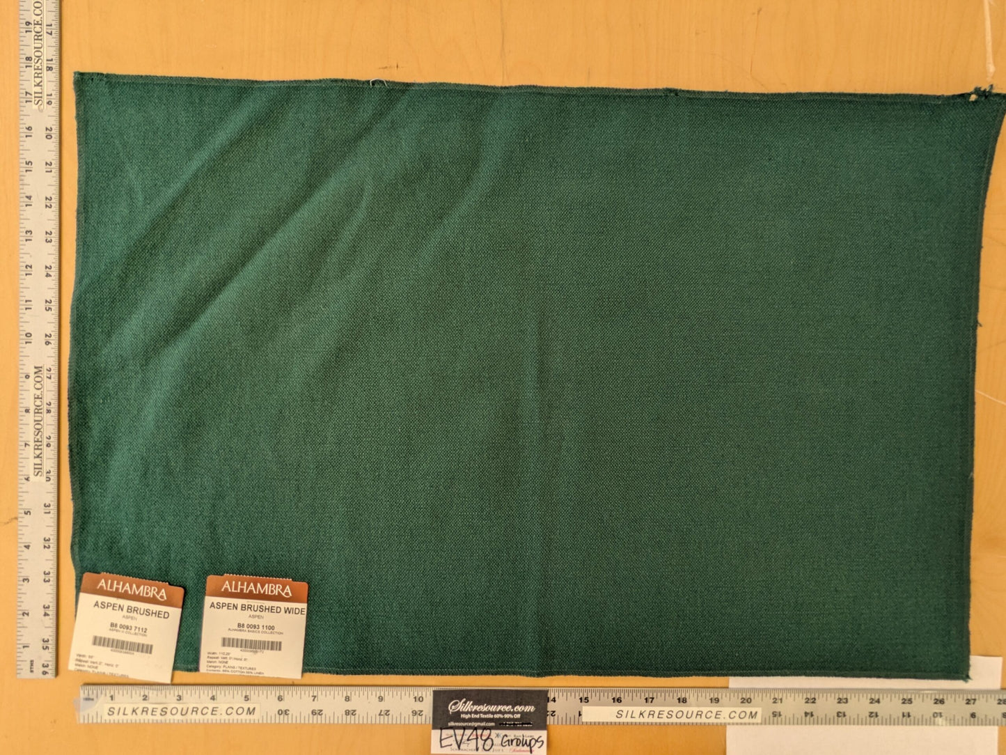 11 EV48 Square Scalamandre Alhambra Aspen Brushed Wide Solid Cotton Linen  -  10 Pieces of Different Colorways 17"x27"