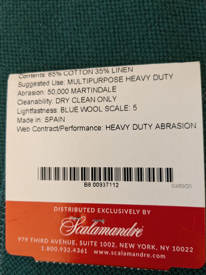 11 EV48 Square Scalamandre Alhambra Aspen Brushed Wide Solid Cotton Linen  -  10 Pieces of Different Colorways 17"x27"