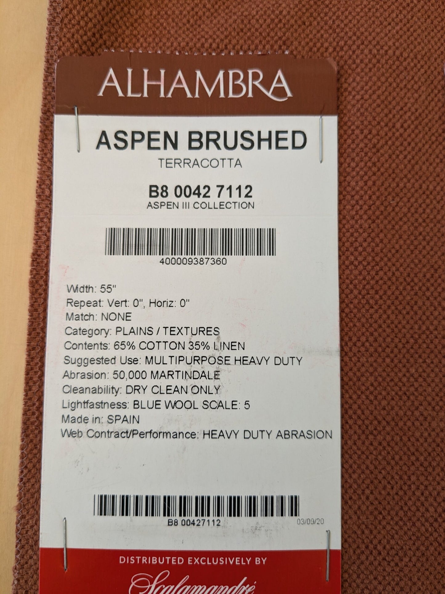 11 EV48 Square Scalamandre Alhambra Aspen Brushed Wide Solid Cotton Linen  -  10 Pieces of Different Colorways 17"x27"