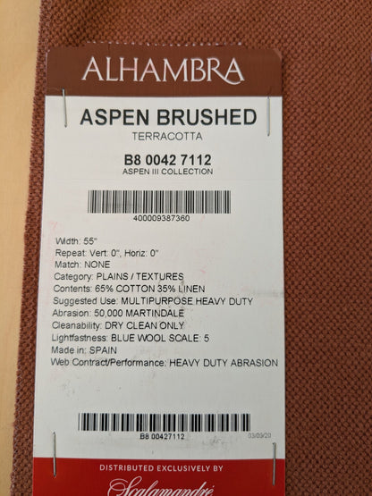 11 EV48 Square Scalamandre Alhambra Aspen Brushed Wide Solid Cotton Linen  -  10 Pieces of Different Colorways 17"x27"