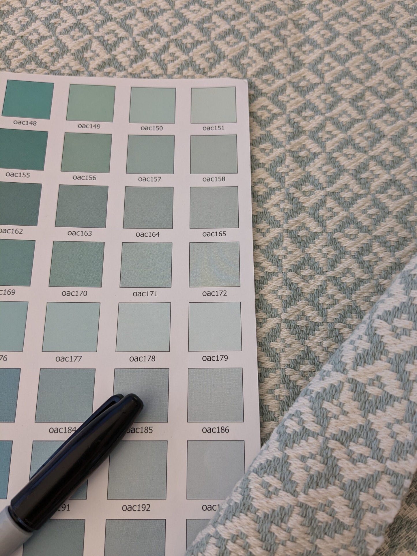 13 EV48 Square Scalamandre Khiva Weave Small Scale Geometric Cotton MSRP USD180/yd -  5 Pieces of Different Colorways 27"x27"