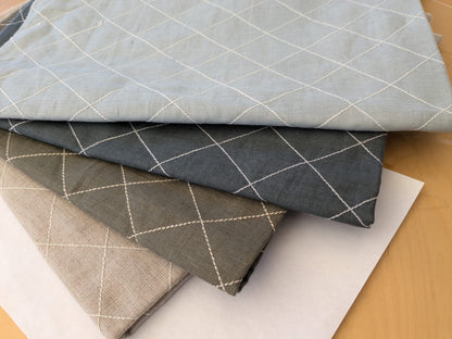 14 EV48 Square Scalamandre Plaid Check Square Pattern -  4 Pieces of Different Colorways 26"x28"