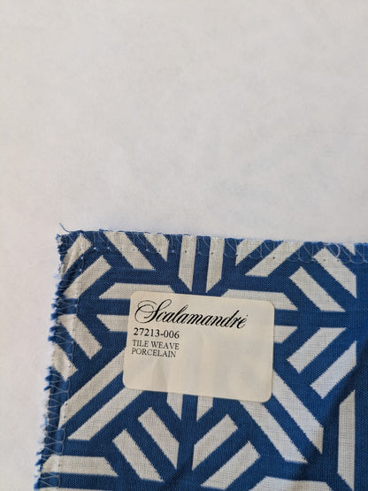 15 EV48 Square Scalamandre Tile Weave Reversible Geometric Small Scale Cotton Viscose -  5 Pieces of Different Colorways 26"x26"