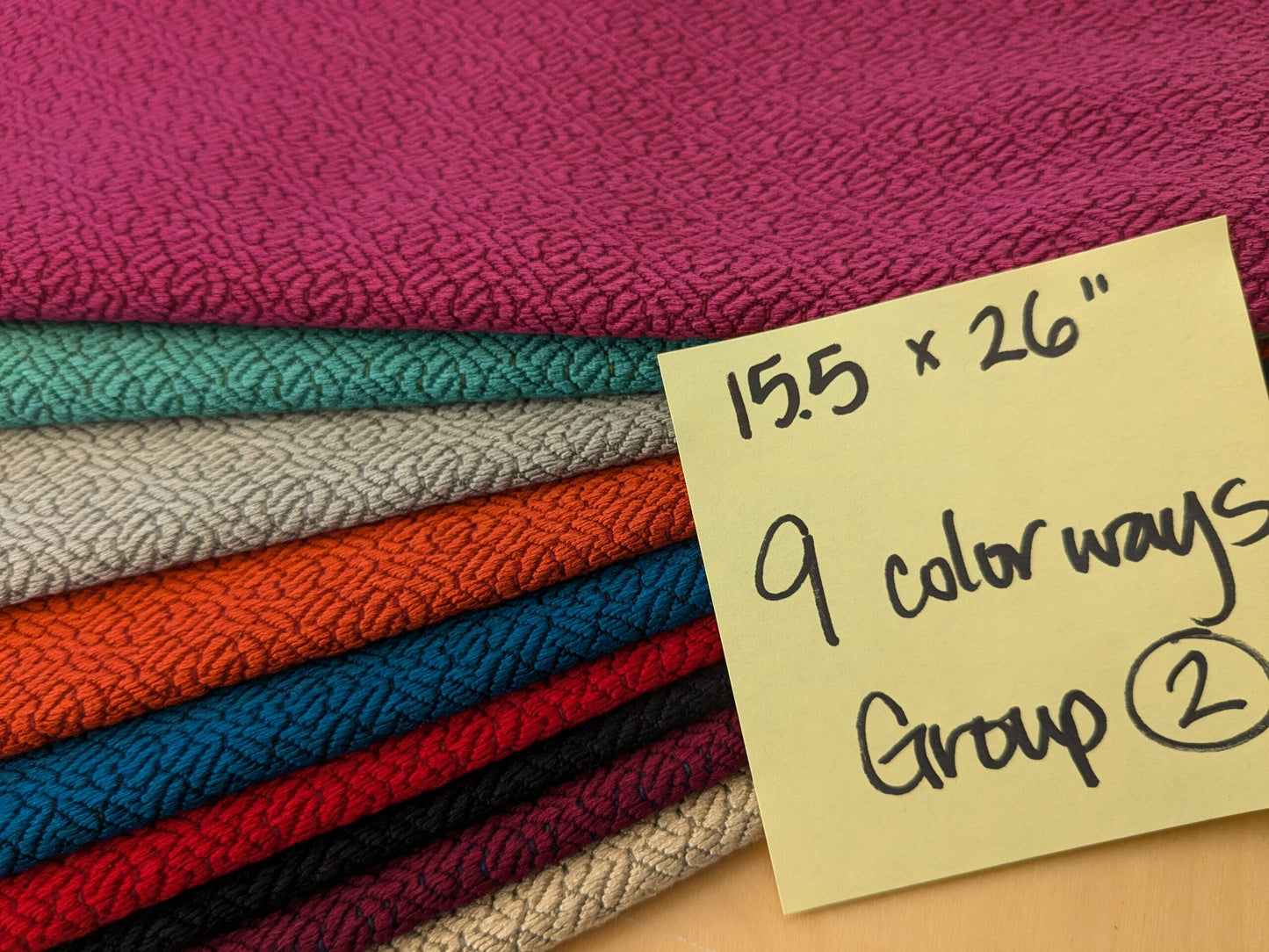 16 EV48 Square Scalamandre Lelievre Paris Grana Texture Jacquard Solid -  10 Pieces of Different Colorways 15.5"x26"