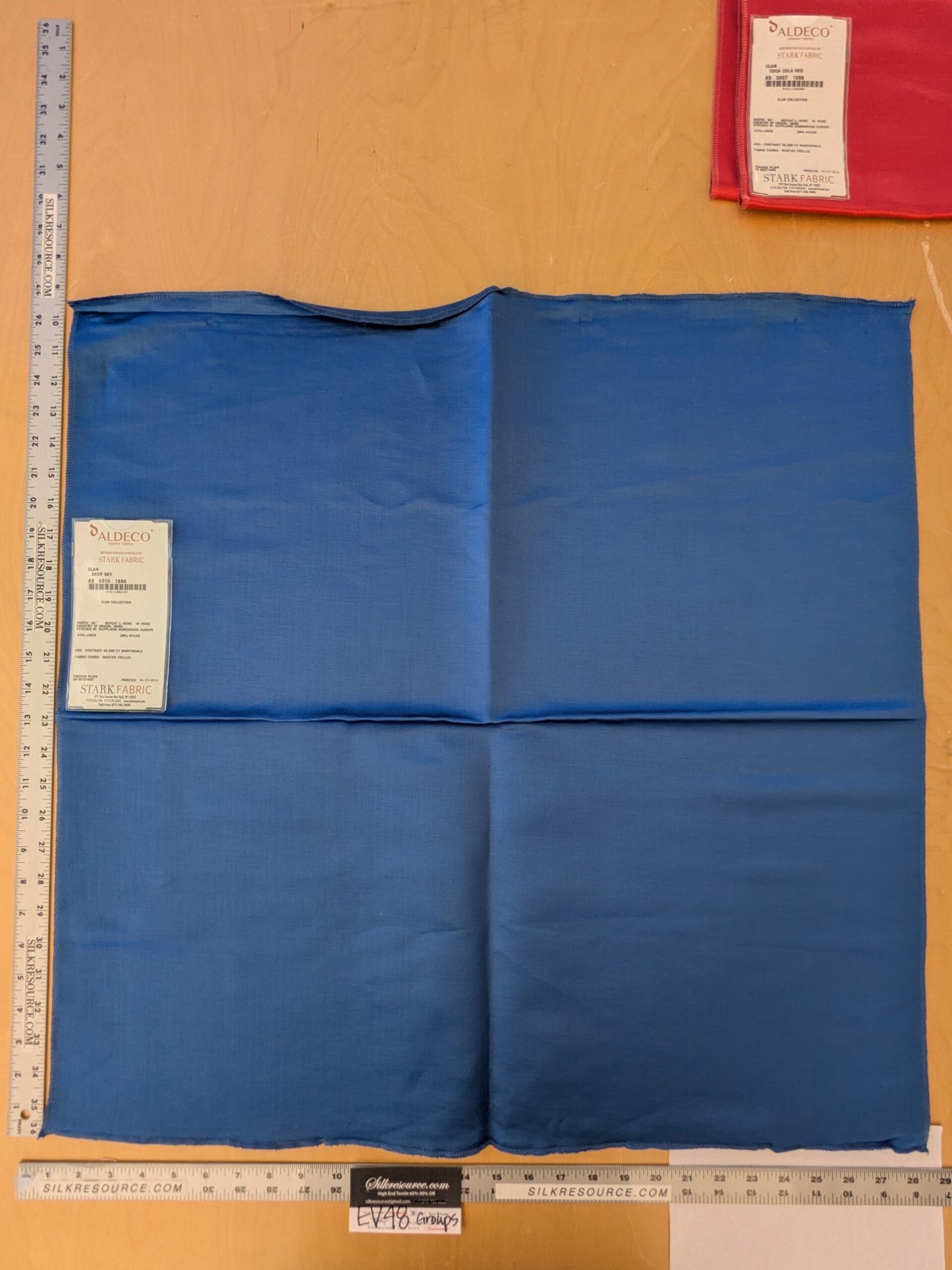 17 EV48 Square Scalamandre Aldeco Clan Plain Solid Linen - 9 Pieces of Different Colorways 15.5"x26"