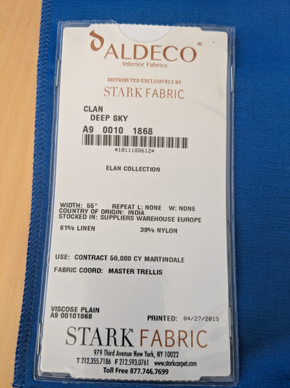 17 EV48 Square Scalamandre Aldeco Clan Plain Solid Linen - 9 Pieces of Different Colorways 15.5"x26"