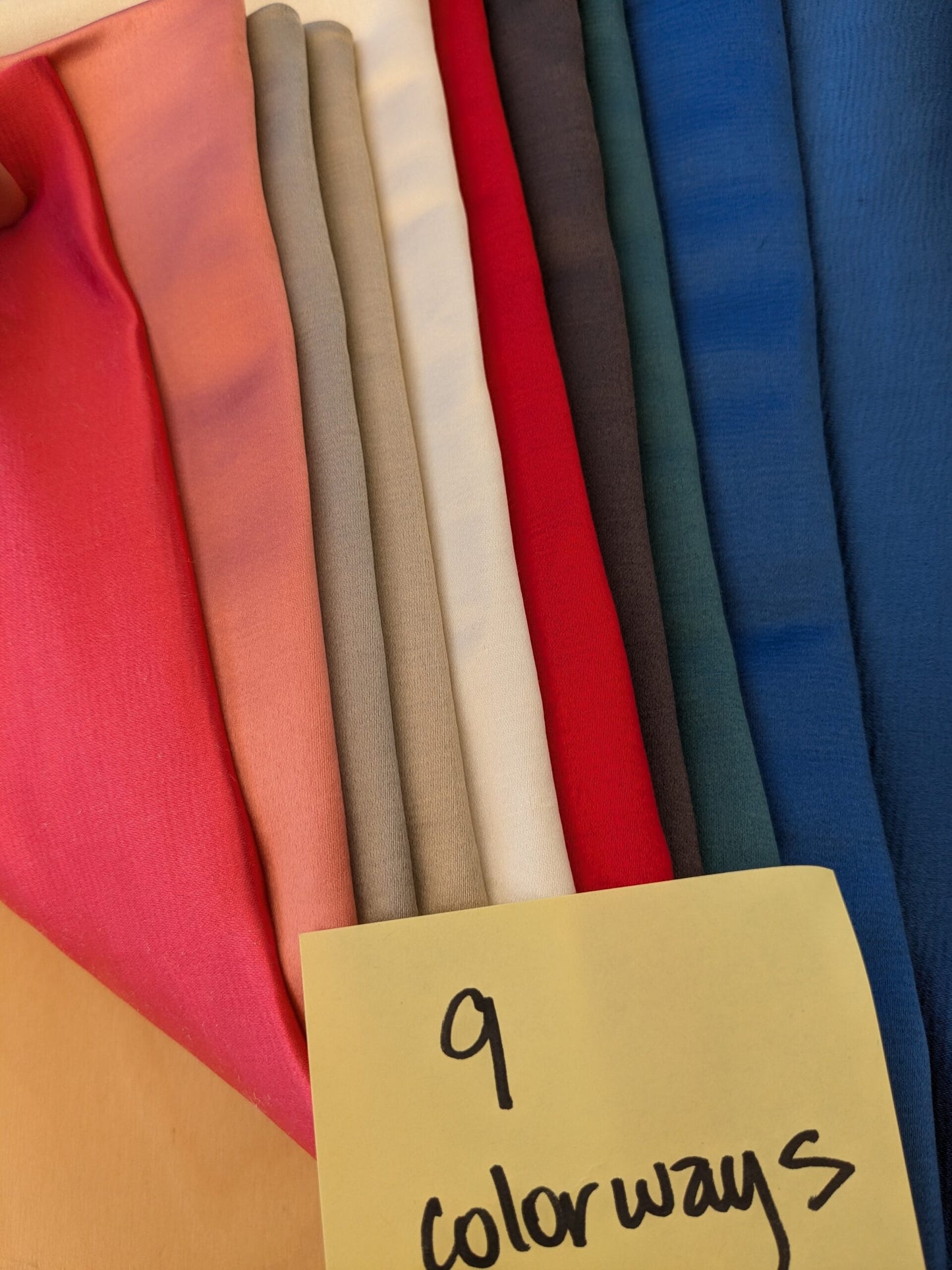 17 EV48 Square Scalamandre Aldeco Clan Plain Solid Linen - 9 Pieces of Different Colorways 15.5"x26"